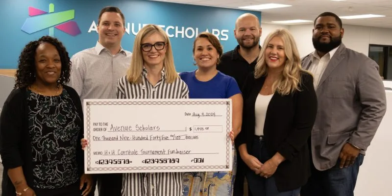 HH Cornhole Tournament Fundraiser Check Presentation