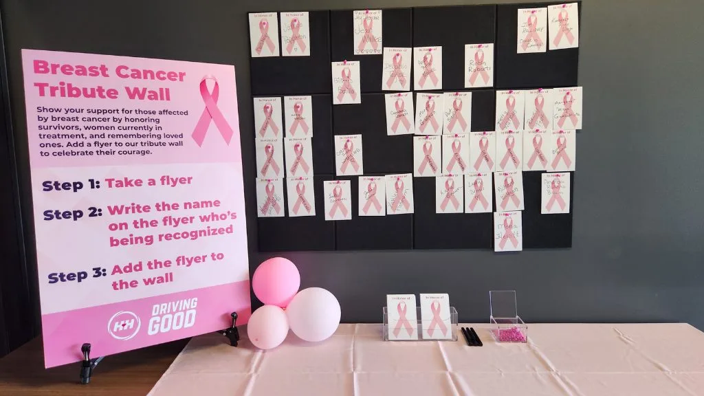 HH Driving Good Tribute Wall for Breast Cancer Awareness Month